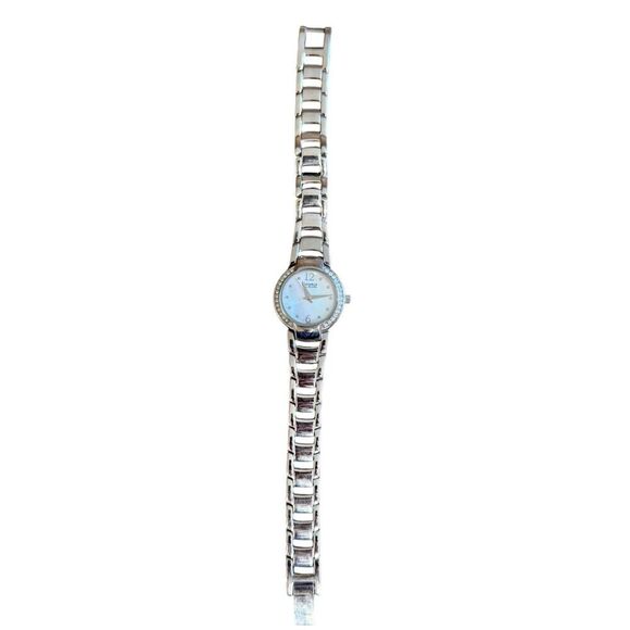 Caravelle by Bulova Women's Two-Tone Stainless Steel Silver Diamond Watch - Picture 3 of 10